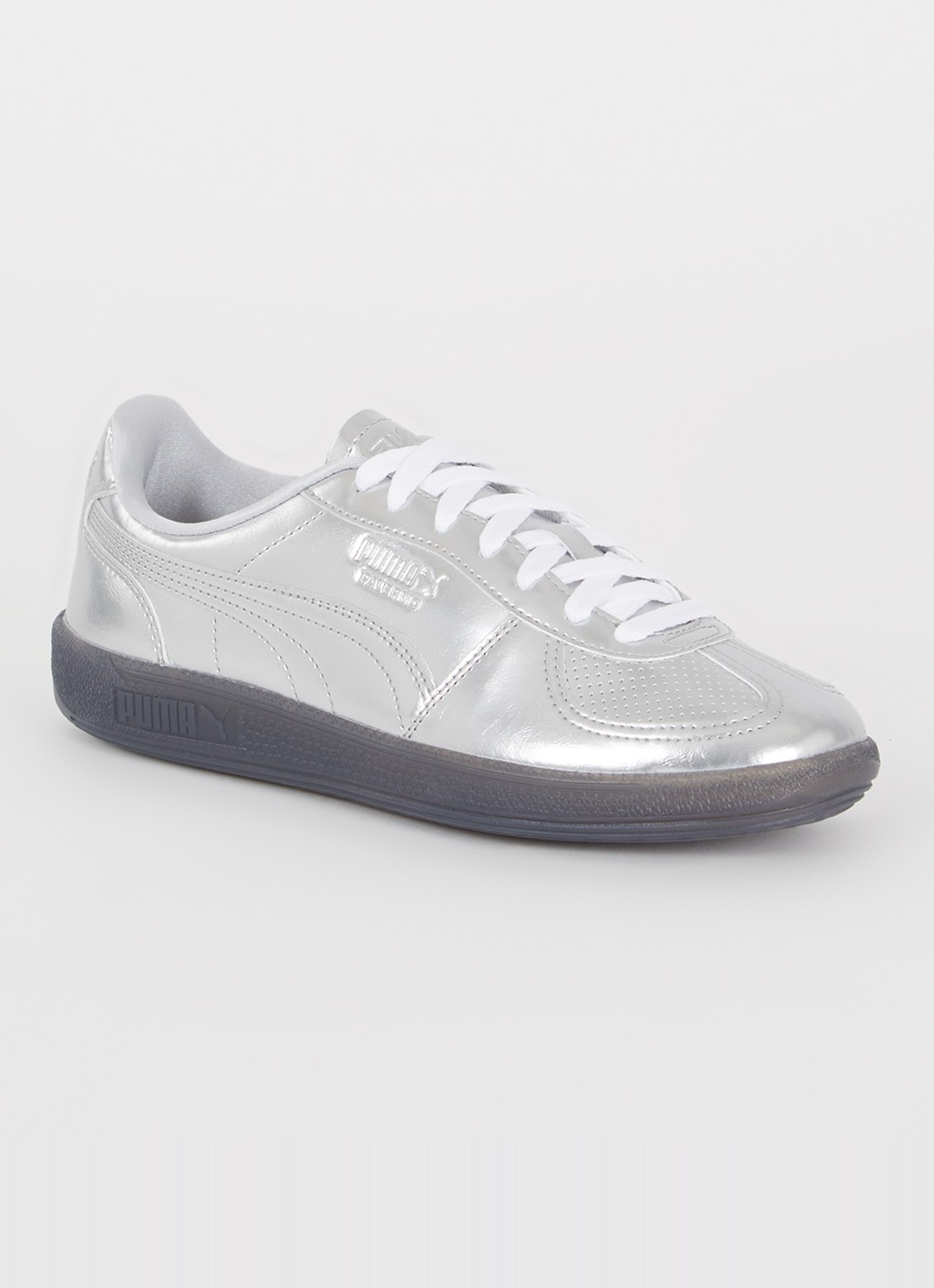 Puma Palermo Astro Escape sneaker met metallic finish - voorkant 4 zilver