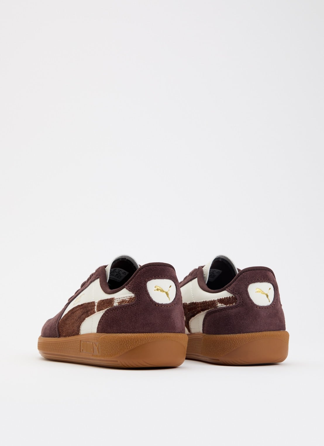 Puma Palermo Cow sneaker van leer met details van suède - achterkant 2 gebroken wit