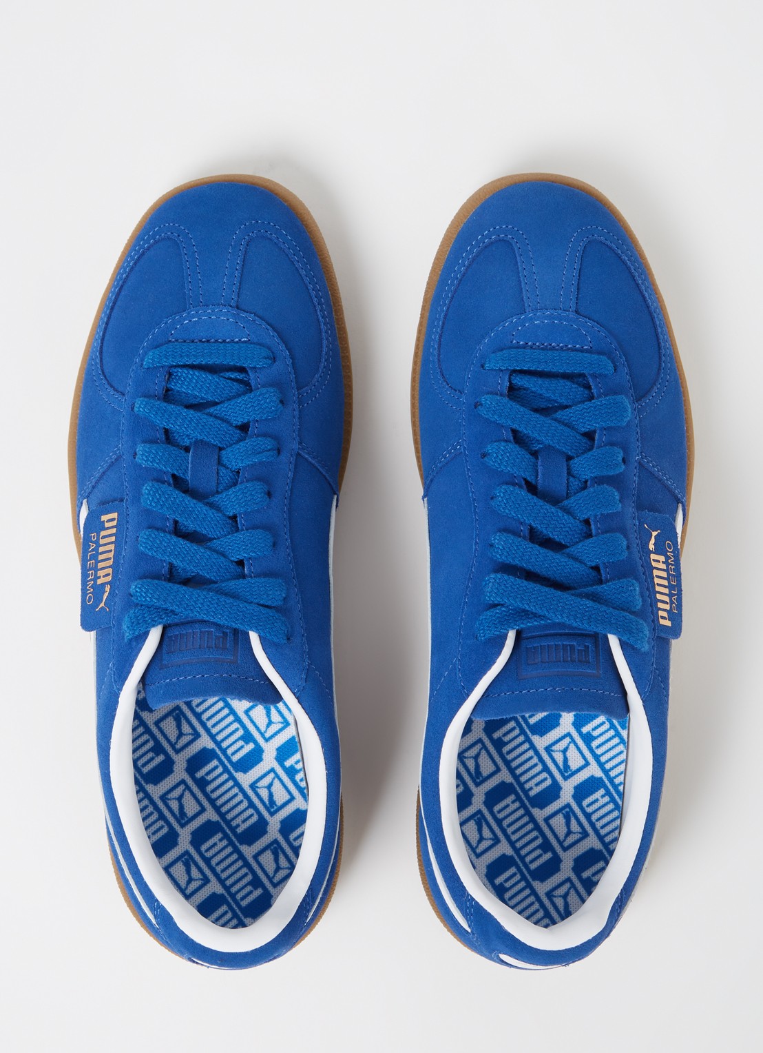 Puma Palermo sneaker van suède - detail 4 kobaltblauw