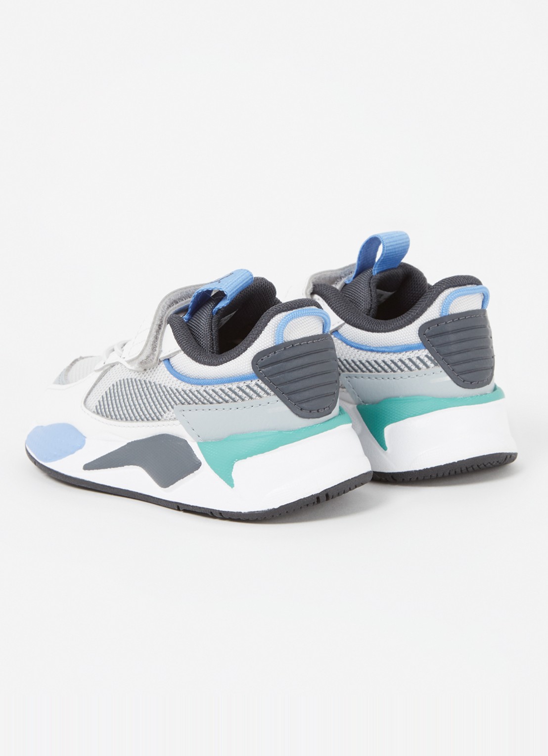 Puma RS-X sneaker met mesh details - achterkant lichtgrijs
