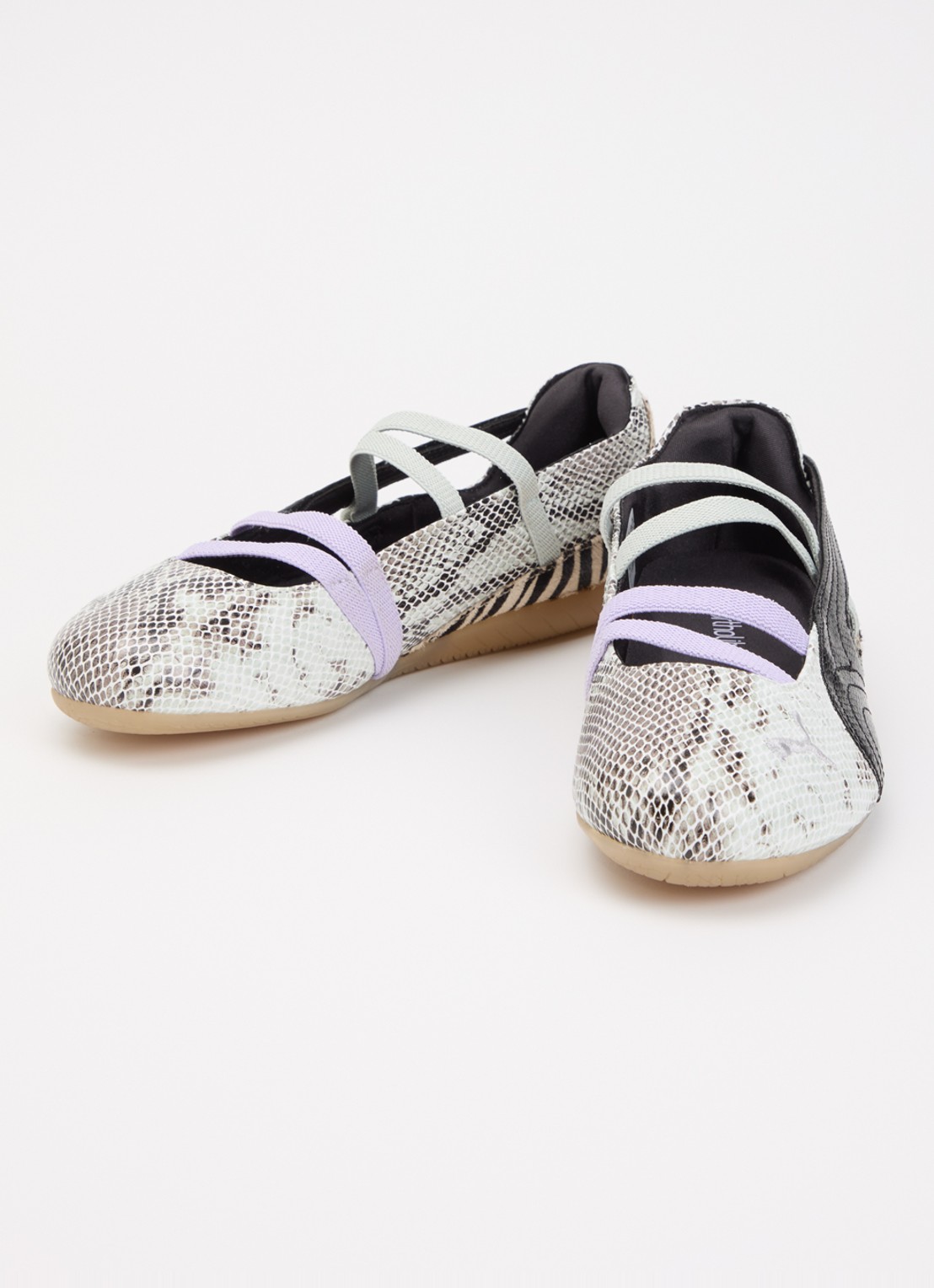 Puma Speedcat ballerina met slangenprint - detail 3 lichtgrijs