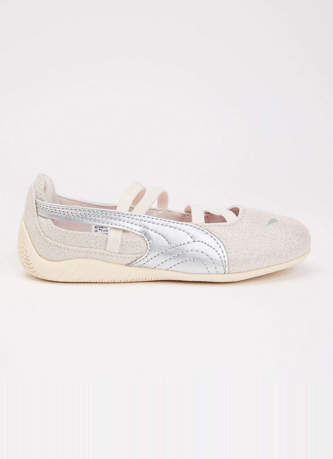 Puma Speedcat Ballet ballerina met lurex - voorkant beige