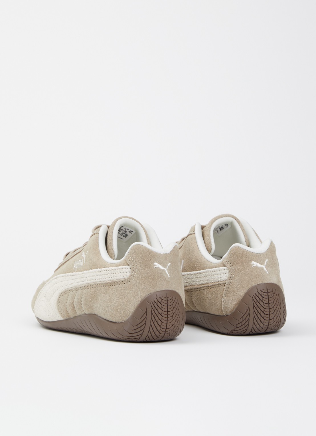 Puma Speedcat elevated sneaker van suède - achterkant zand