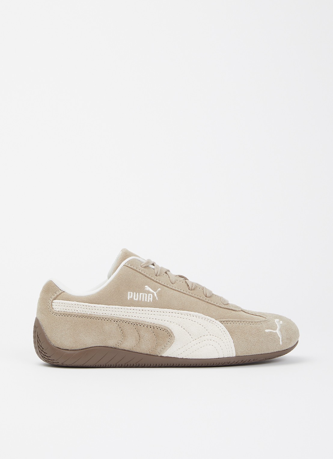 Puma Speedcat elevated sneaker van suède - voorkant 2 zand