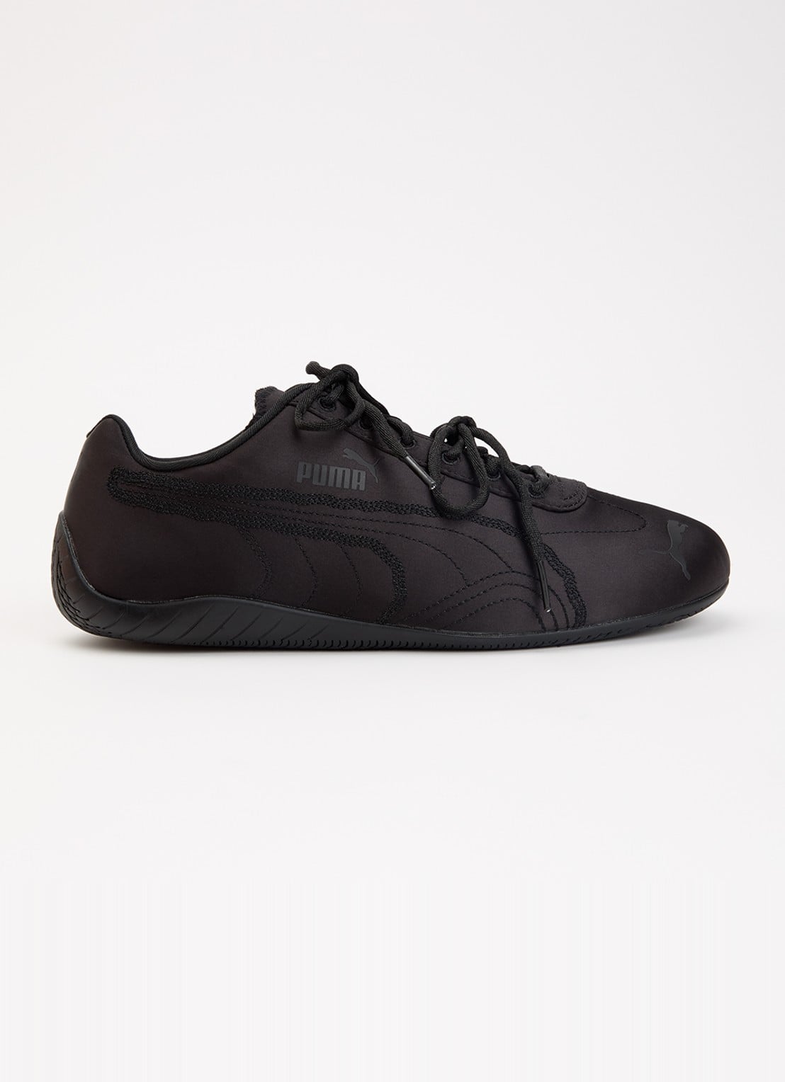 Puma Speedcat Venus sneaker van satijn - voorkant zwart