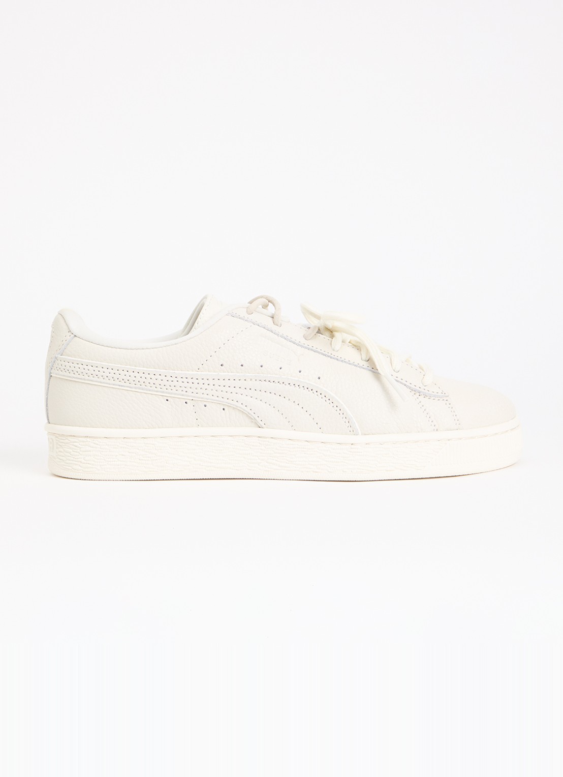 Puma Suede Bloom Dress-Up sneaker van leer - voorkant 4 lichtgrijs