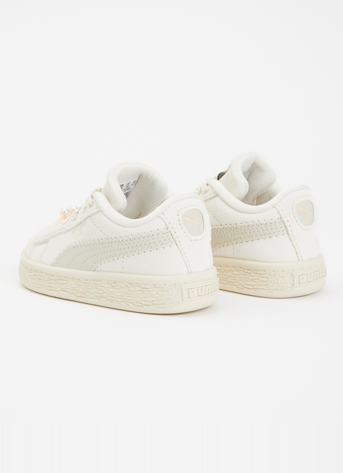 Puma Suede Bloom sneaker van suède - achterkant 4 gebroken wit