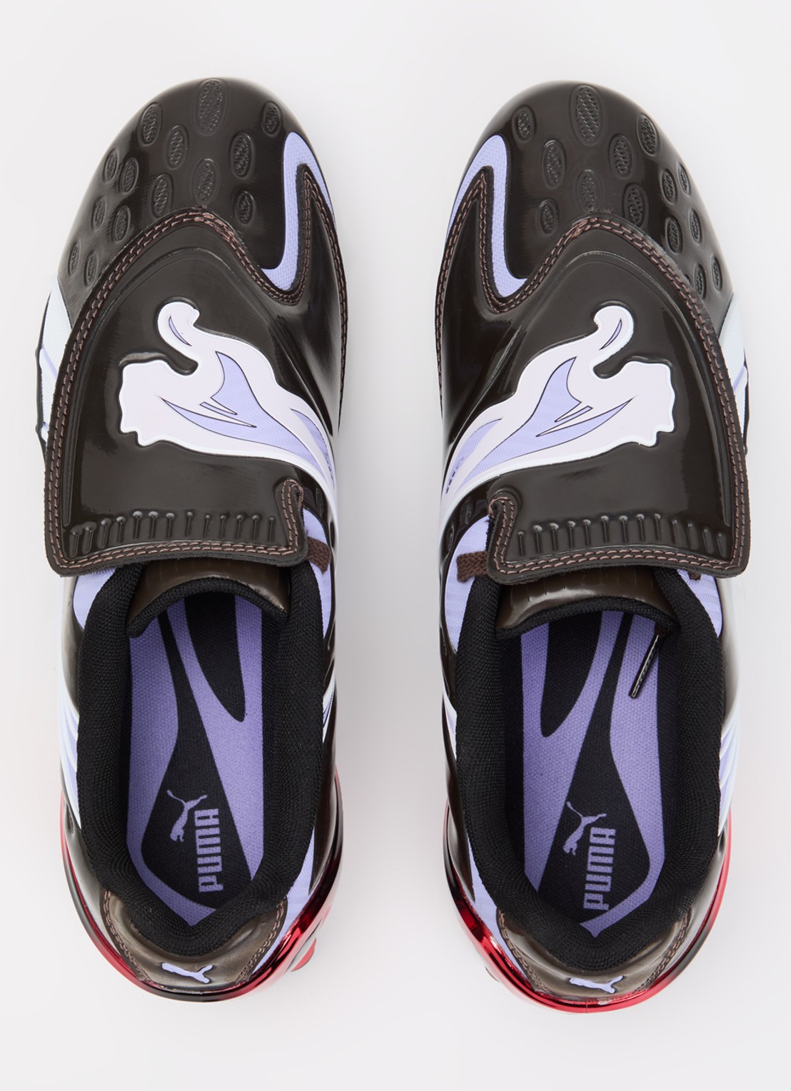 Puma V-S1 sneaker met mesh details - detail 3 donkerbruin