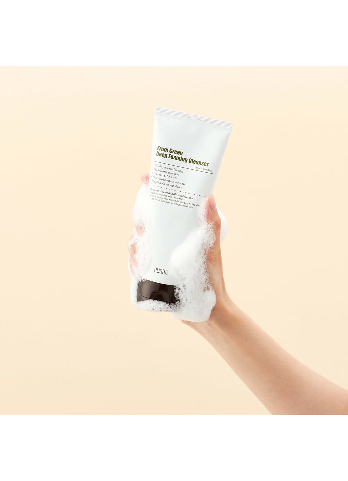 Purito From Green Deep Foaming Cleanser - reinigingsschuim - voorkant 2 undefined