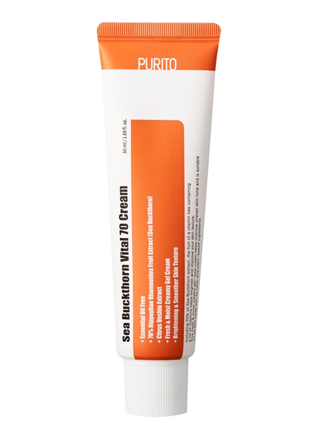 Purito Sea Buckthorn Vital 70 Cream - dag- en nachtcrème  - voorkant 2 undefined