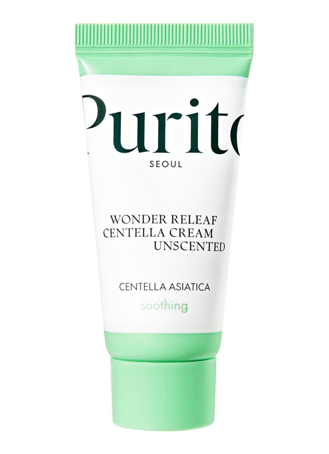 Purito Wonder Releaf Centella Cream Unscented - dag- en nachtcrème - voorkant transparant