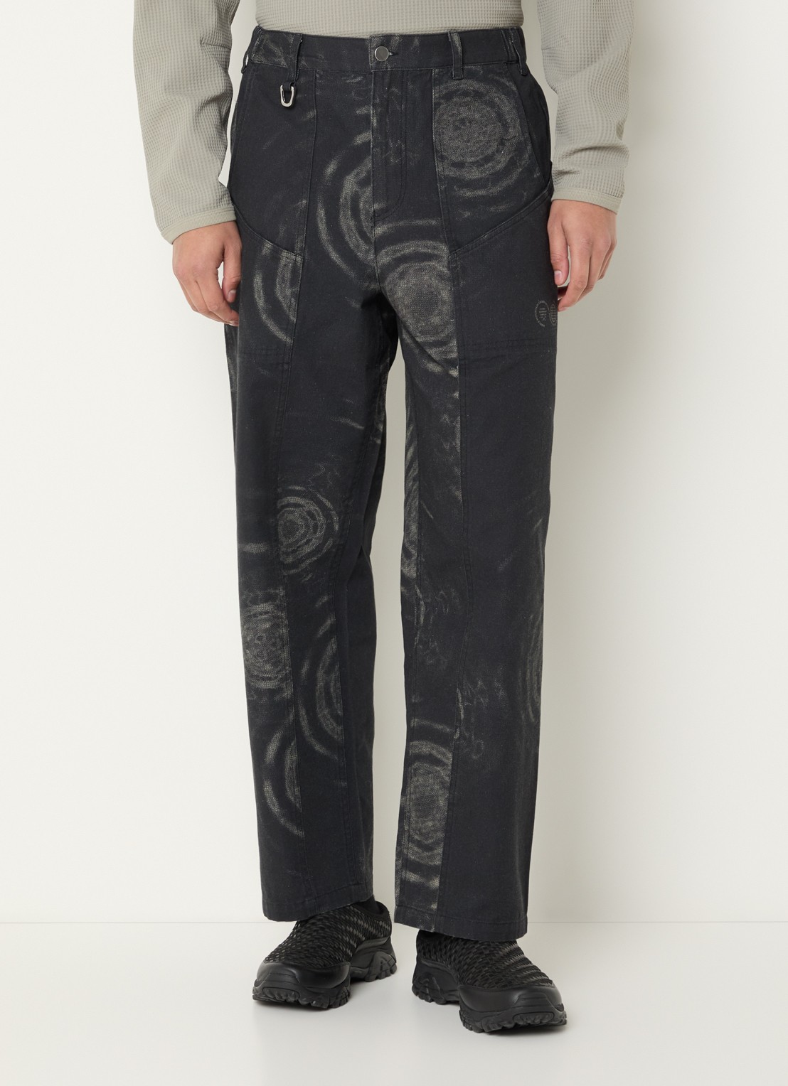 Purple Mountain Observatory Atlas straight fit broek met print - detail 2 antraciet