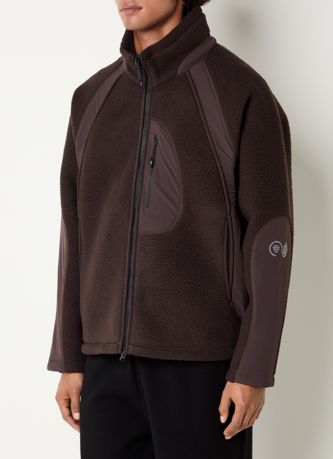 Purple Mountain Observatory Auriga jack van fleece met ritszak - detail 3 donkerbruin