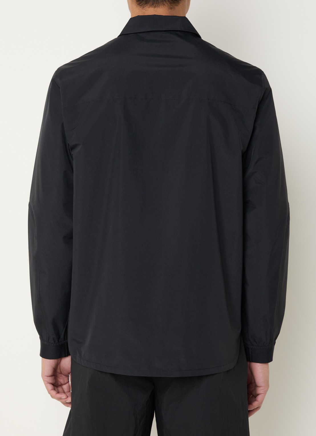 Purple Mountain Observatory Climate regular fit overshirt met klepzakken - achterkant 4 zwart
