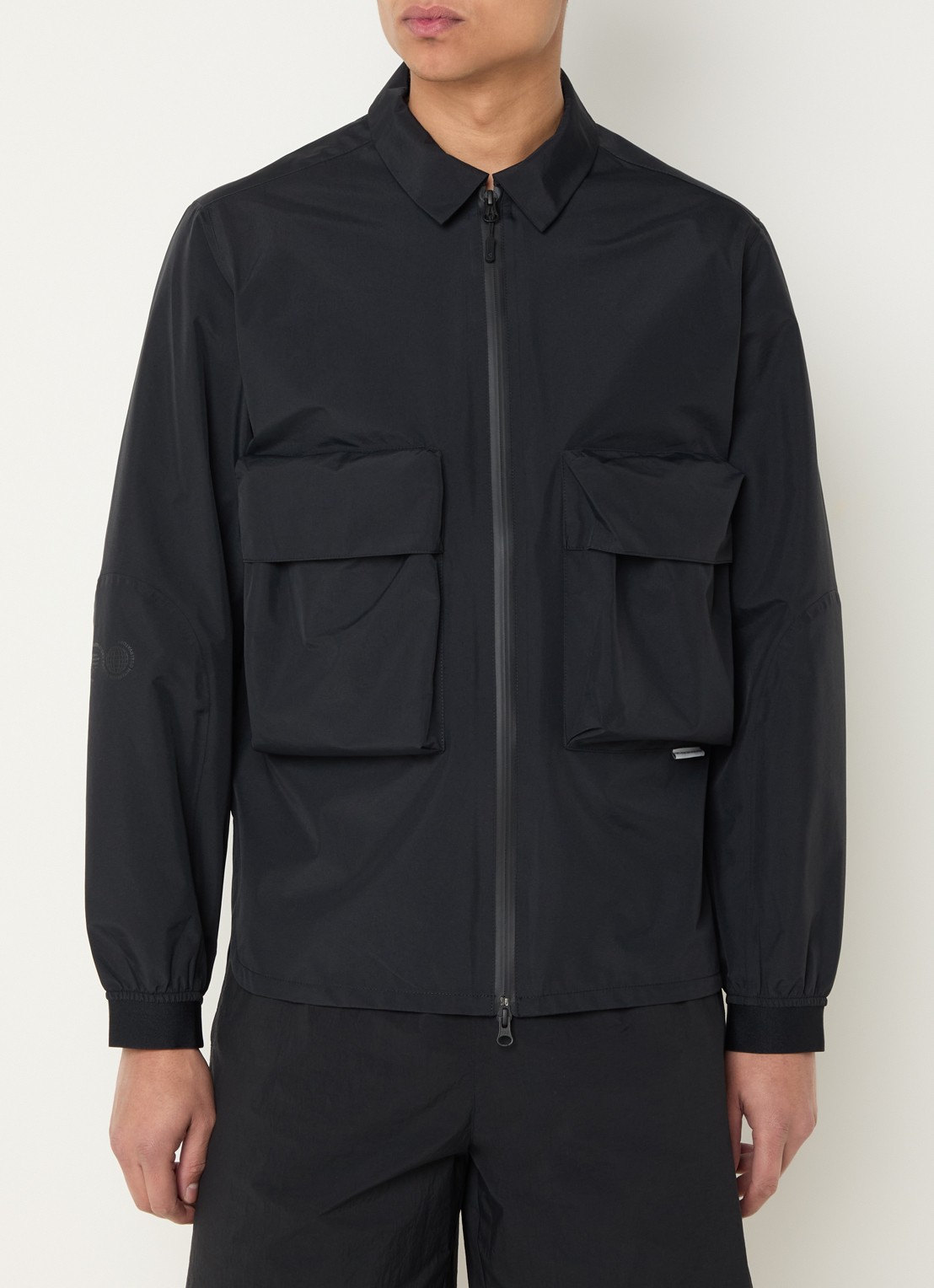 Purple Mountain Observatory Climate regular fit overshirt met klepzakken - detail 3 zwart