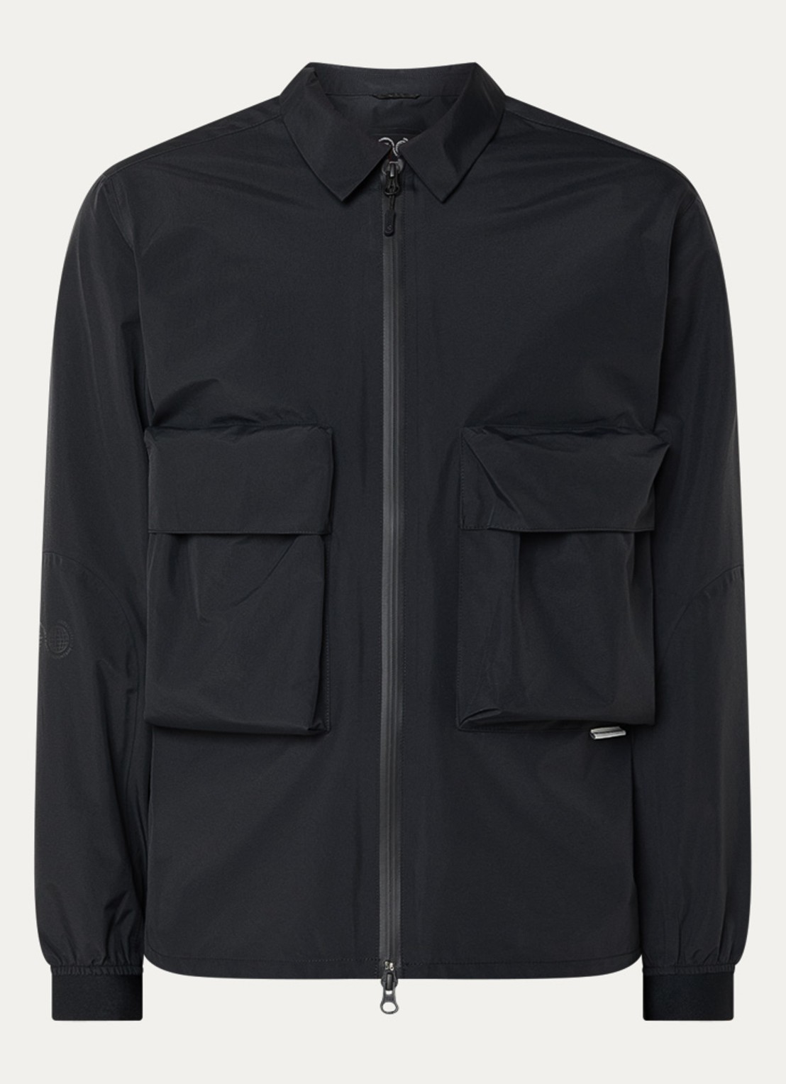 Purple Mountain Observatory Climate regular fit overshirt met klepzakken - voorkant zwart
