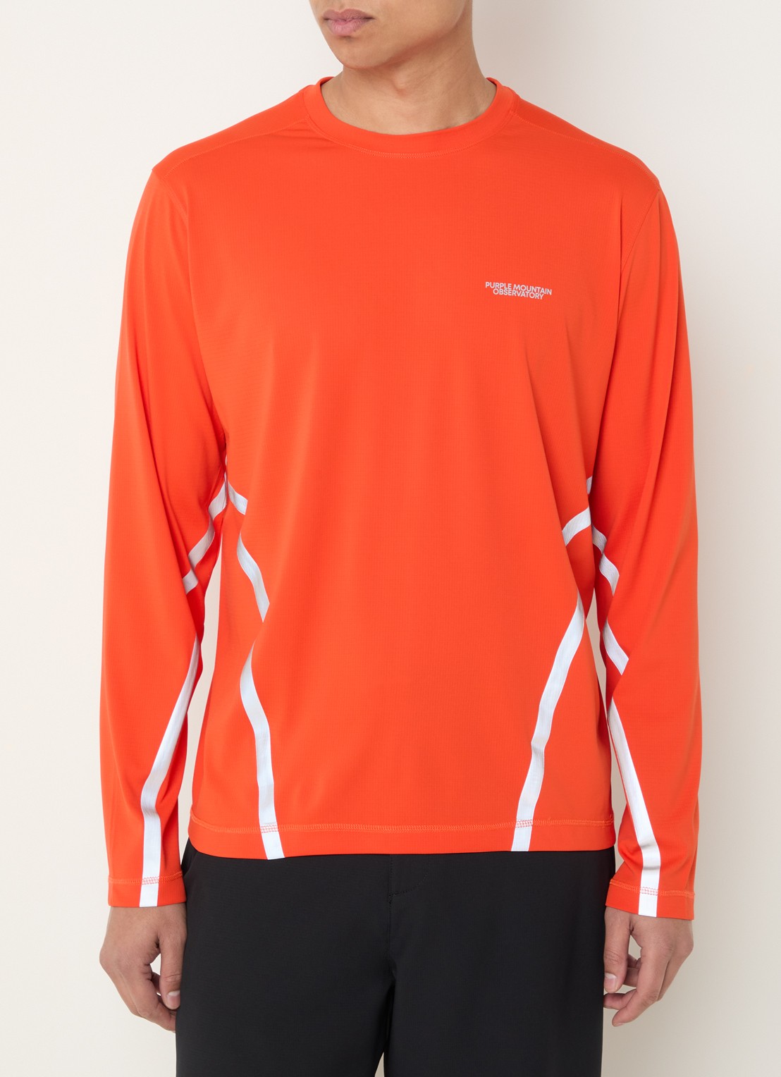 Purple Mountain Observatory Longsleeve met logo - detail 4 oranje