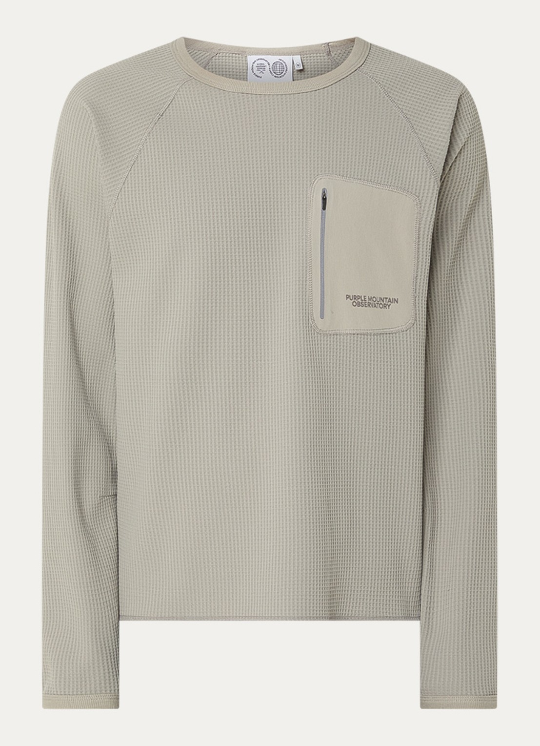 Purple Mountain Observatory Longsleeve met structuur - voorkant lichtgrijs