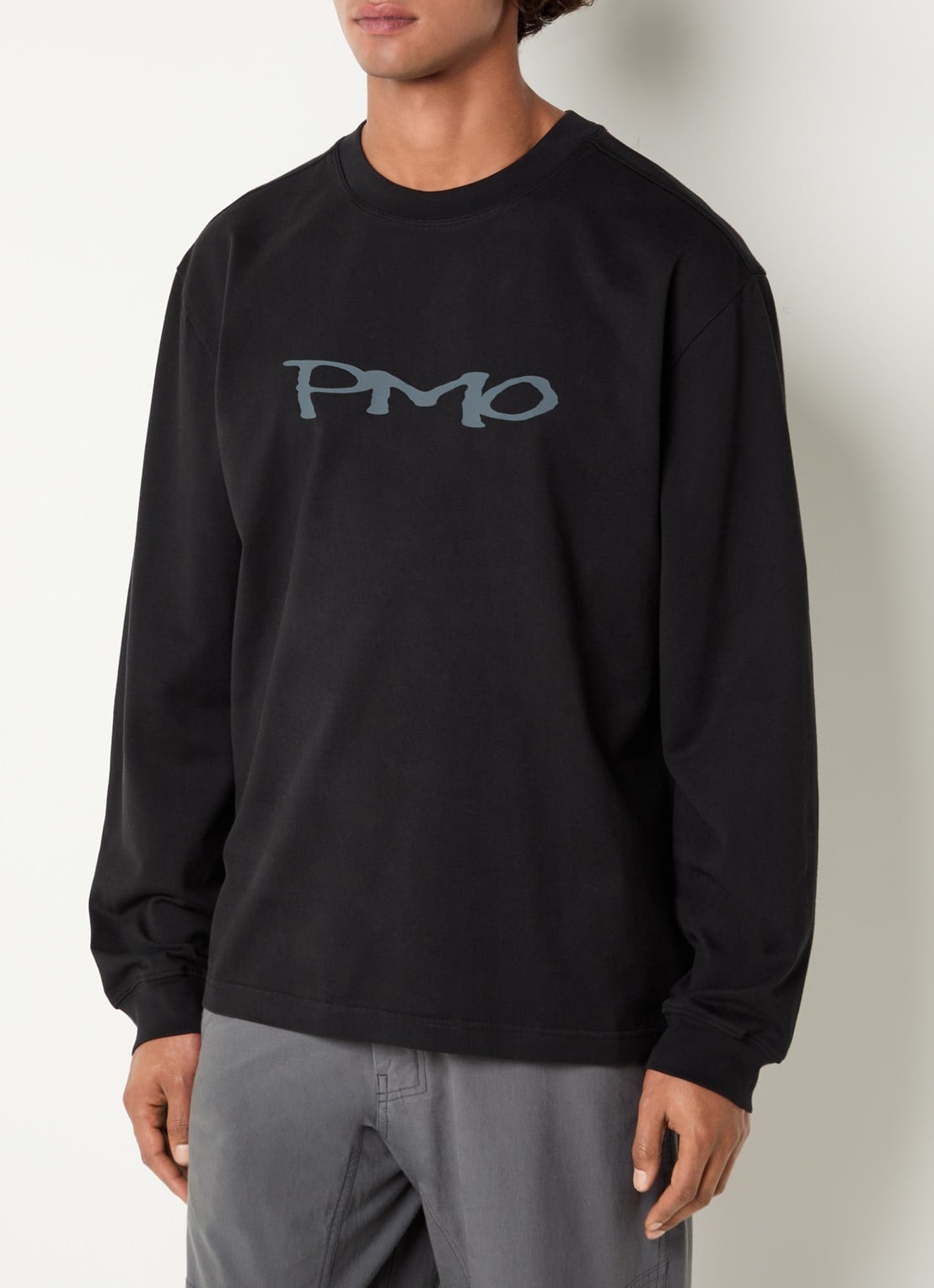 Purple Mountain Observatory Moons longsleeve met logo- en backprint - achterkant 4 zwart