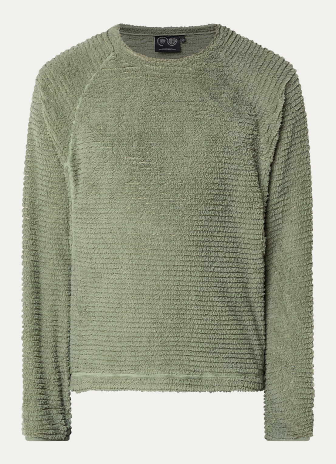 Purple Mountain Observatory Primaloft Ursa pullover van fleece met structuur - voorkant groen