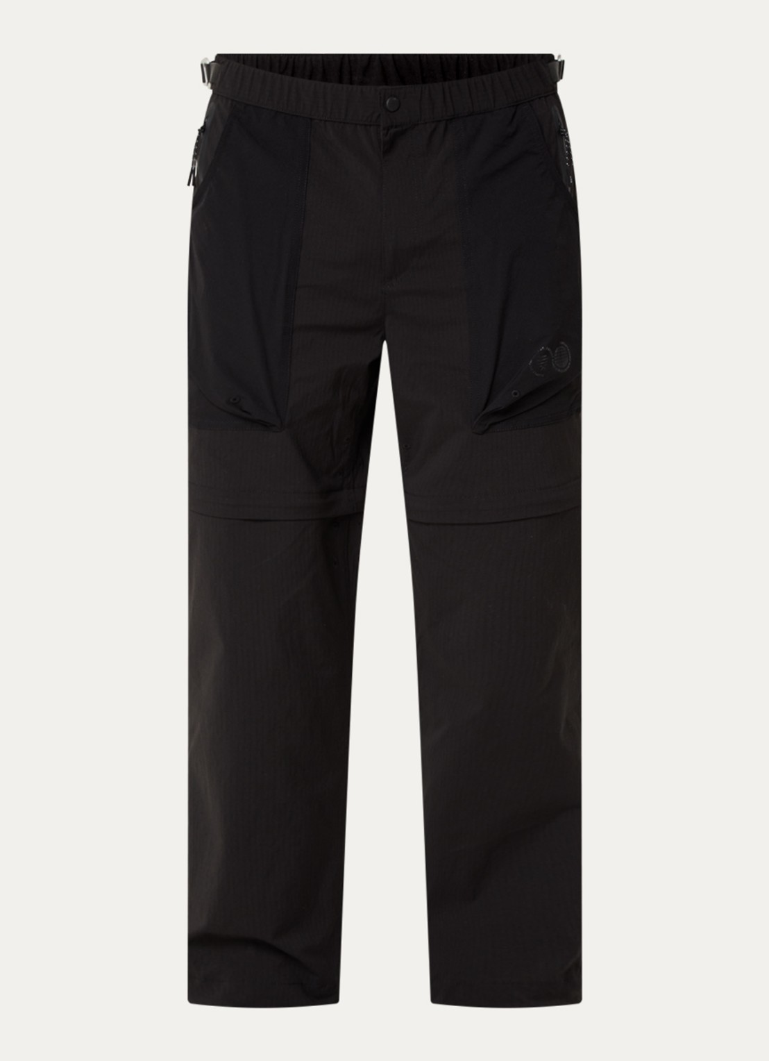 Purple Mountain Observatory Procyon tapered fit cargobroek met ritszakken - voorkant 4 zwart