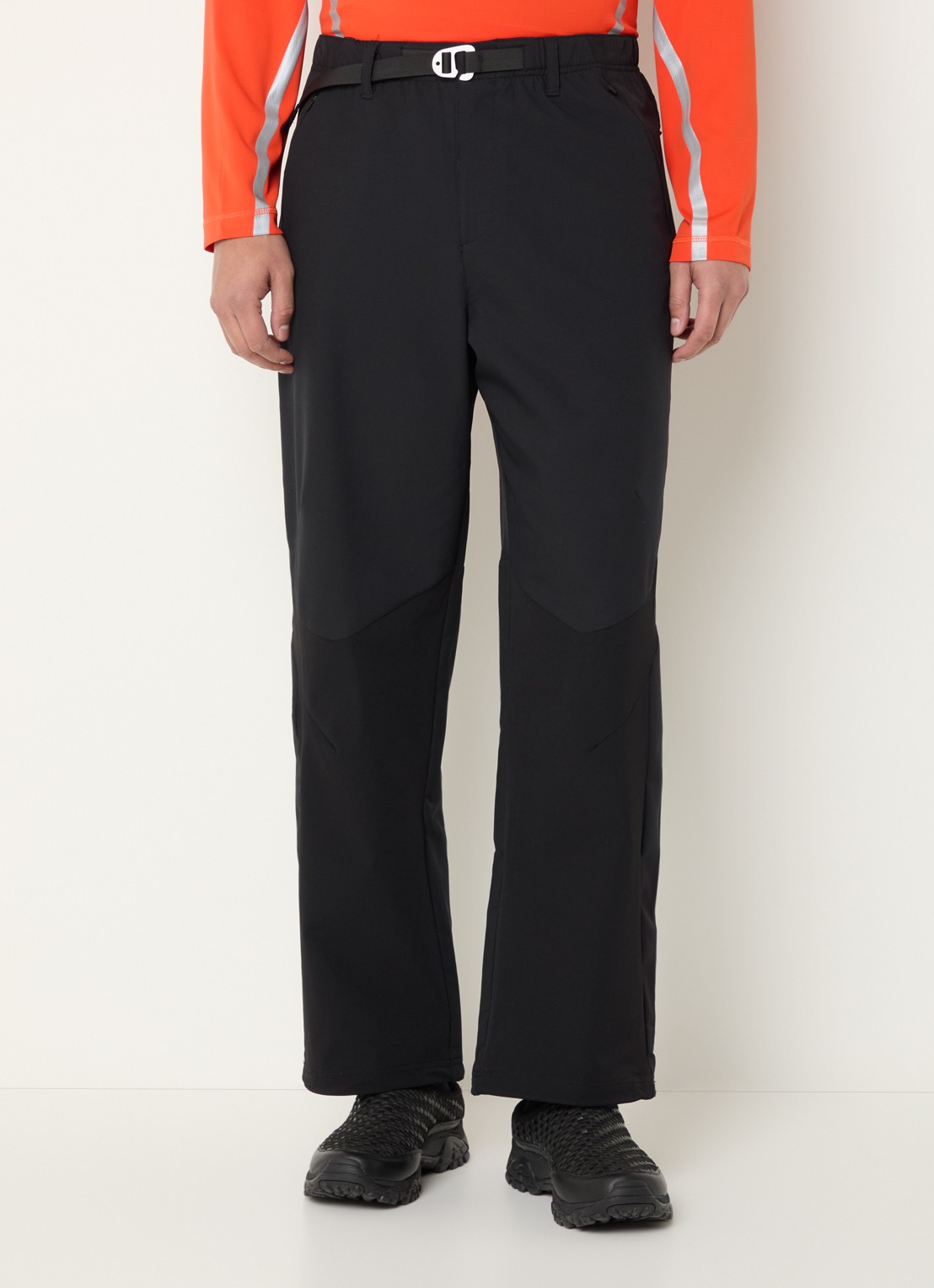 Purple Mountain Observatory Terrain straight fit broek met ceintuur - detail 4 zwart