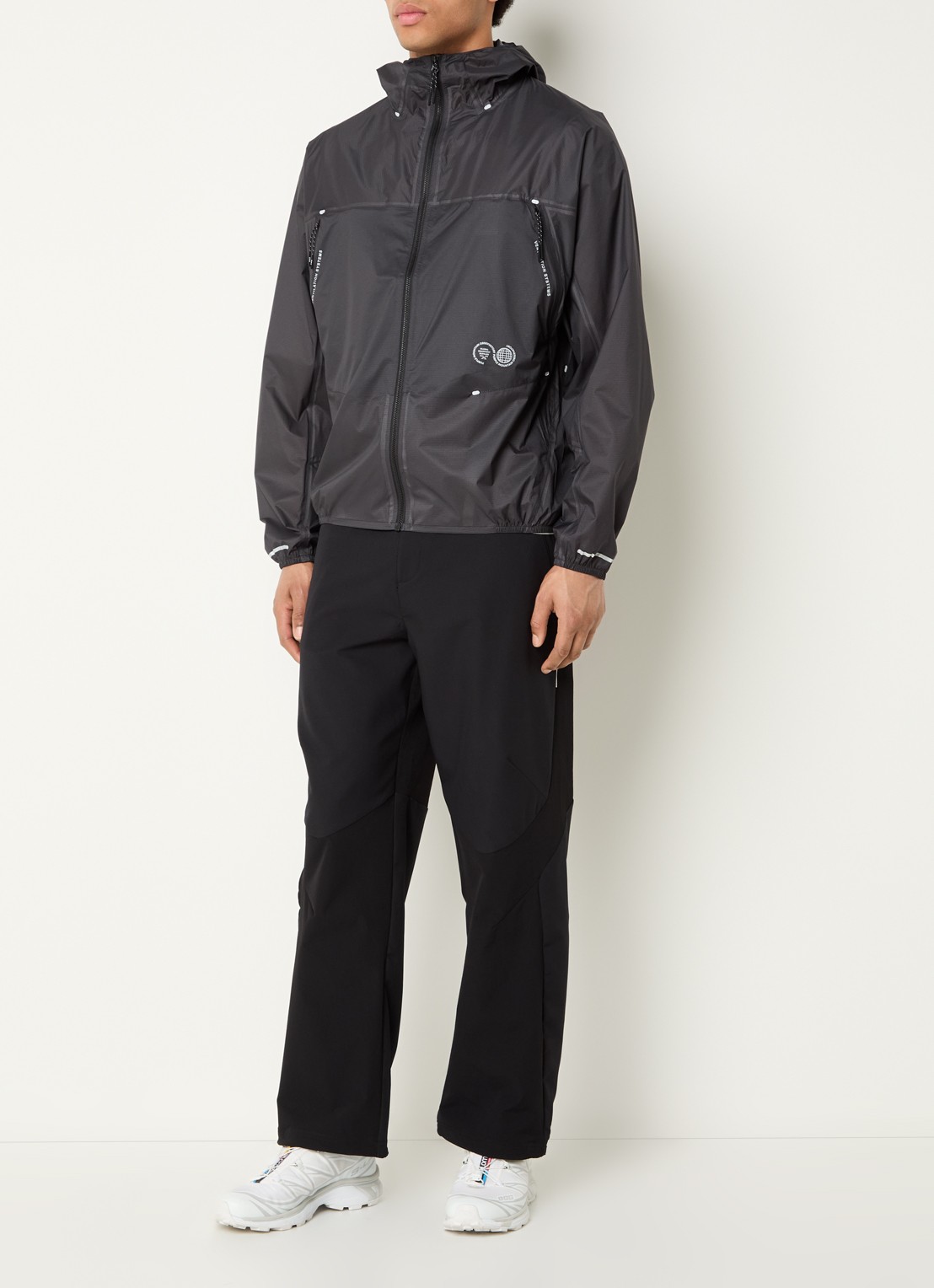Purple Mountain Stinger jack met capuchon en ritszakken - voorkant 3 antraciet