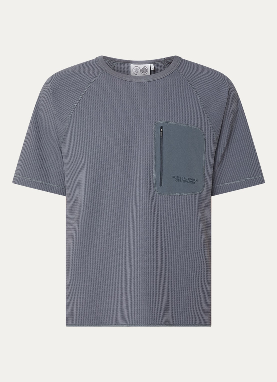 Purple Mountain T-shirt met logo en structuur - voorkant 3 antraciet