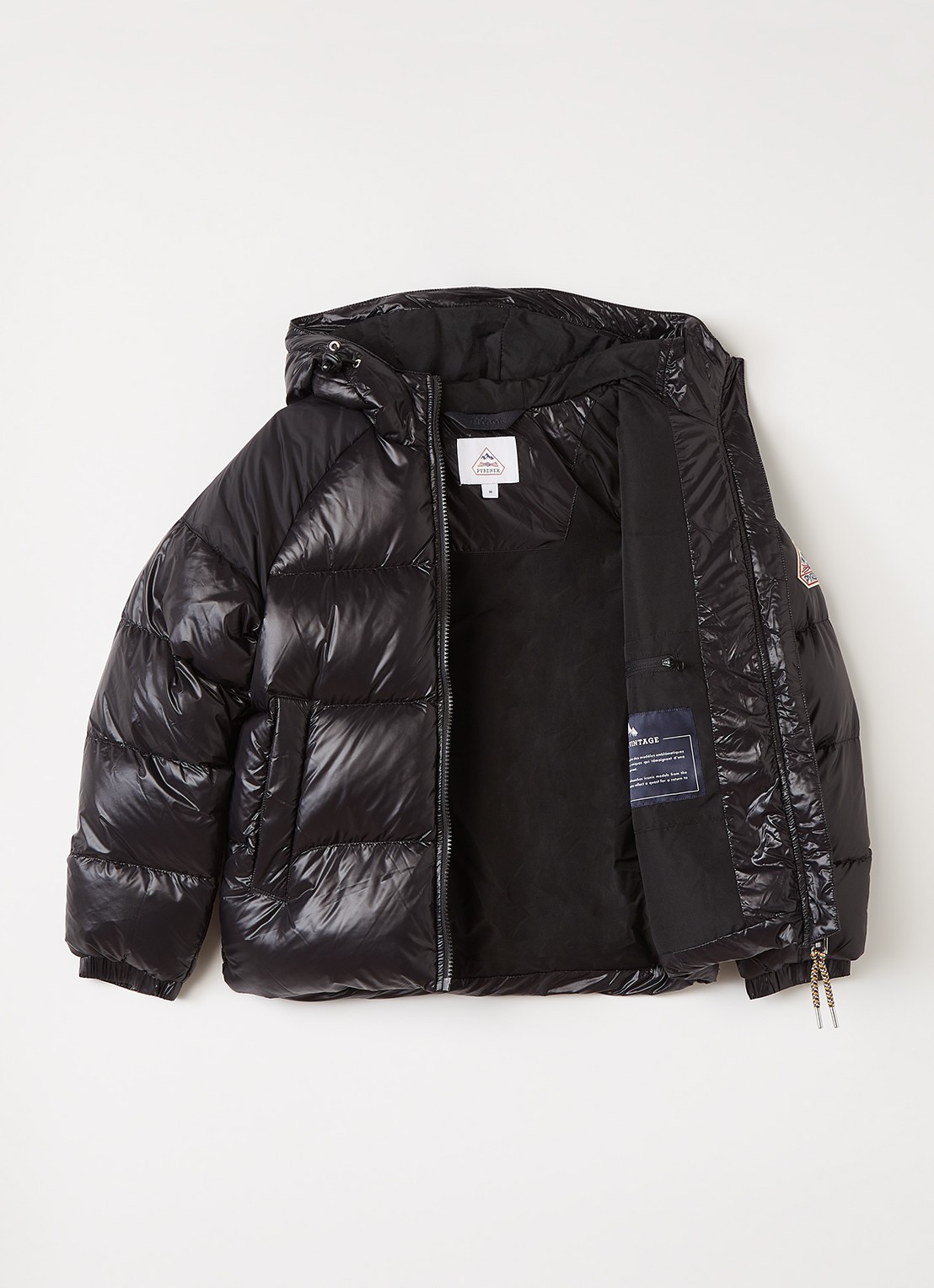 PYRENEX Sten puffer jack met donsvulling en logo - voorkant 2 zwart