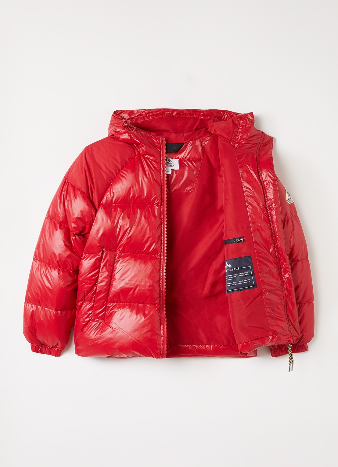 PYRENEX Sten puffer jack met donsvulling en logo - voorkant 3 rood