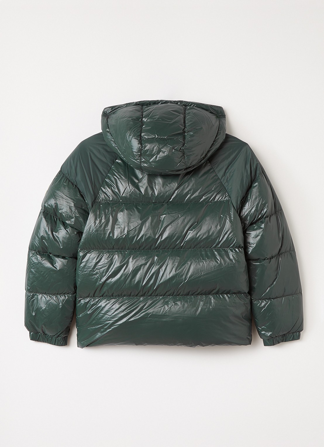 PYRENEX Sten puffer jack met donsvulling en logo - achterkant bronsgroen