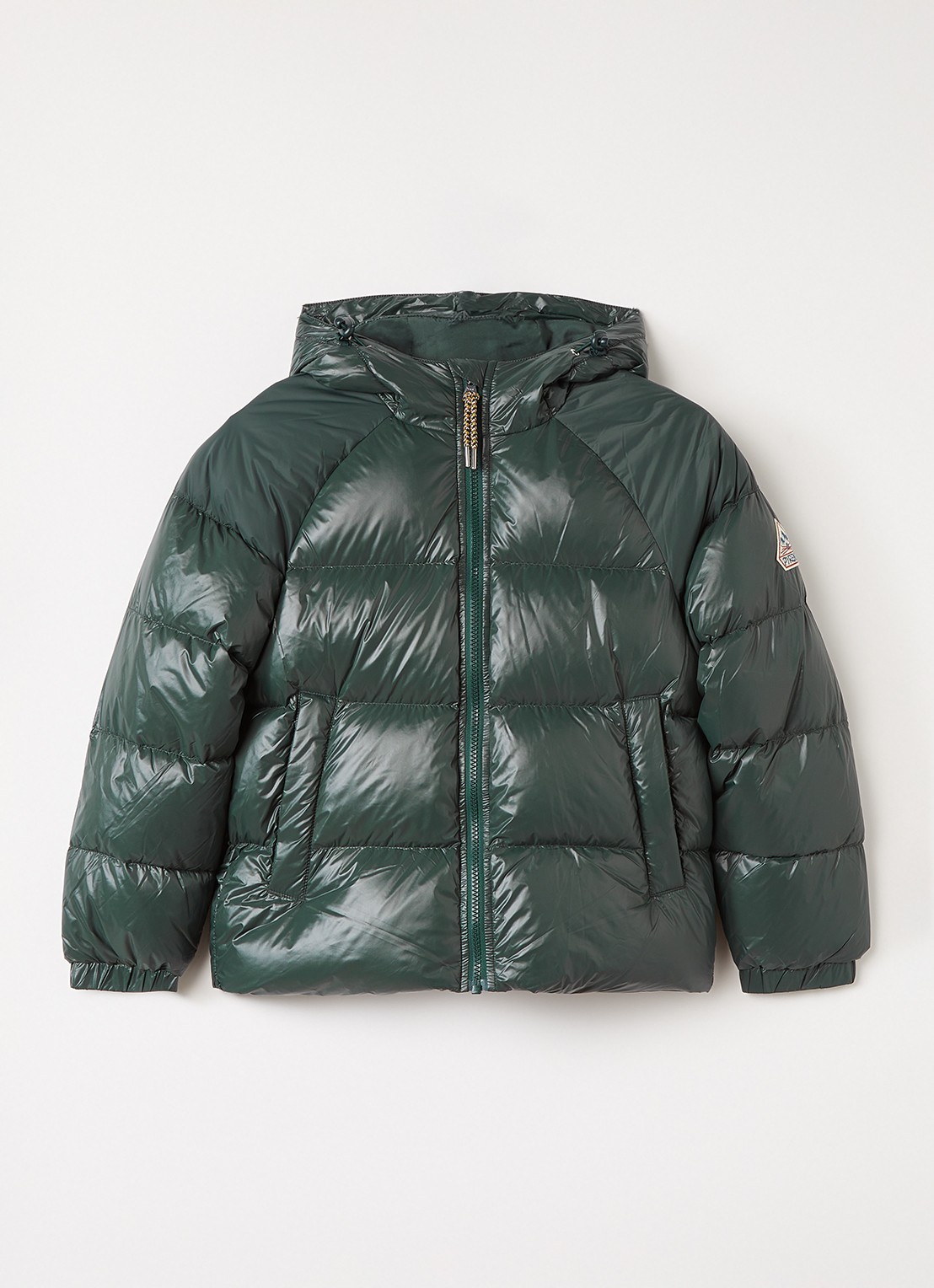 PYRENEX Sten puffer jack met donsvulling en logo - voorkant 2 bronsgroen