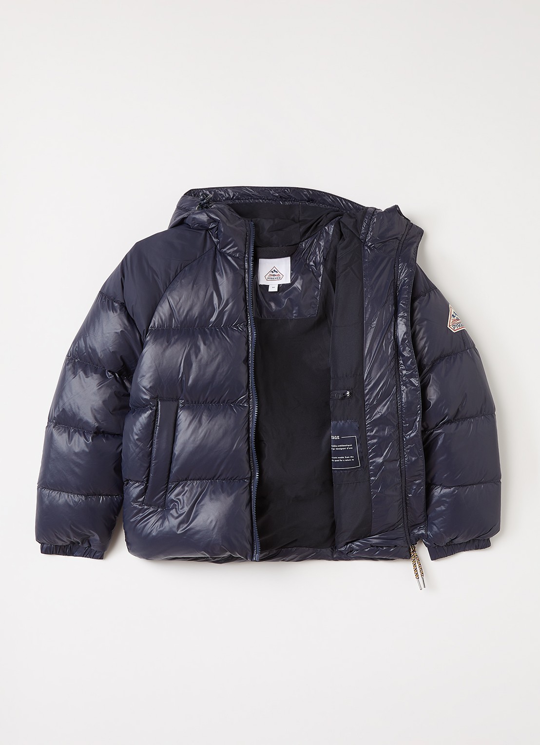 PYRENEX Sten puffer jack met donsvulling en logo - voorkant 3 donkerblauw