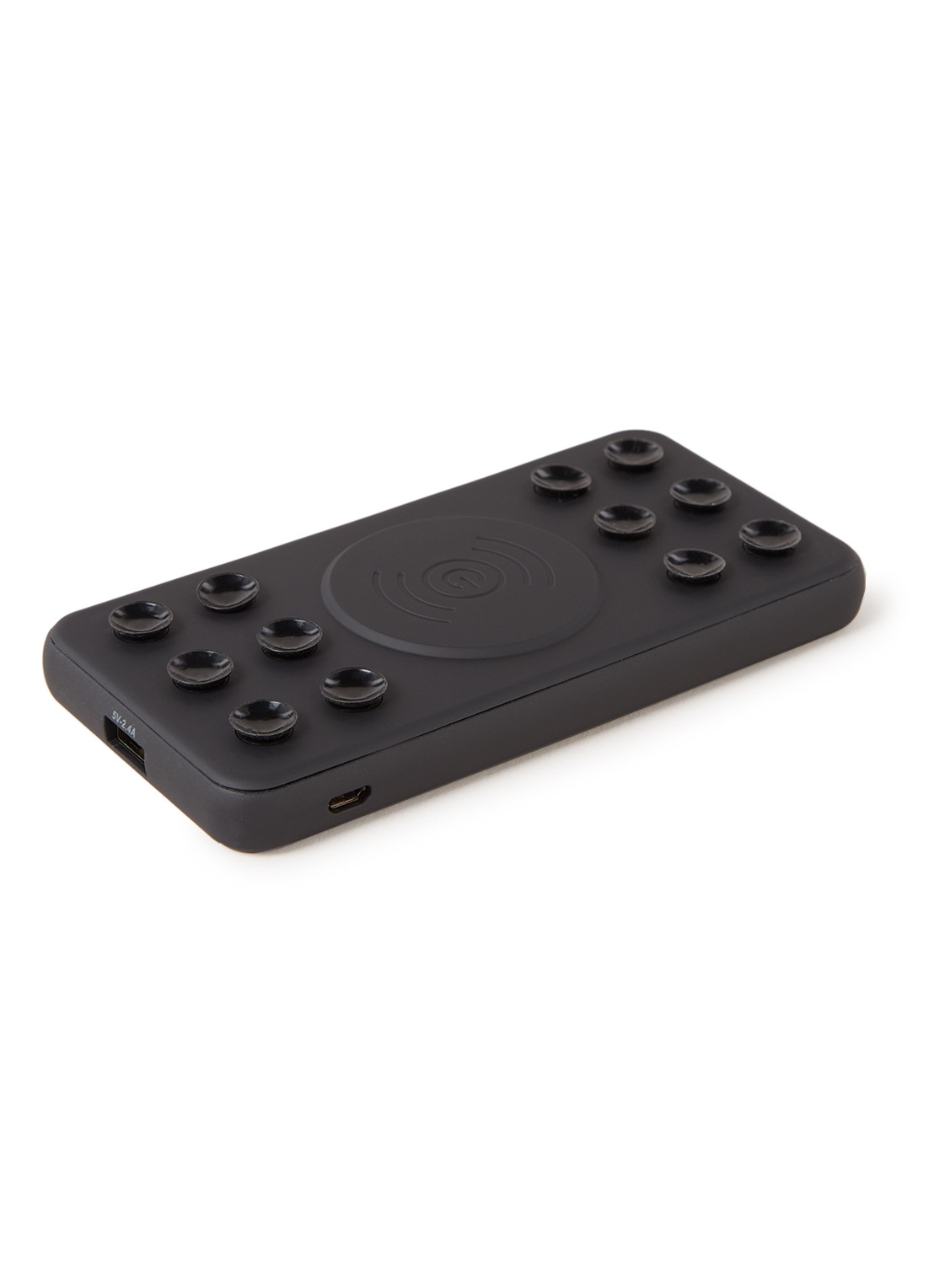 Qdos Airbank QI draadloze powerbank - voorkant zwart