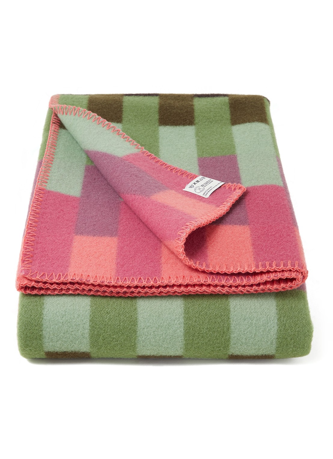 Røros Tweed Asmund Bold plaid 135 x 200 cm - voorkant 4 roze
