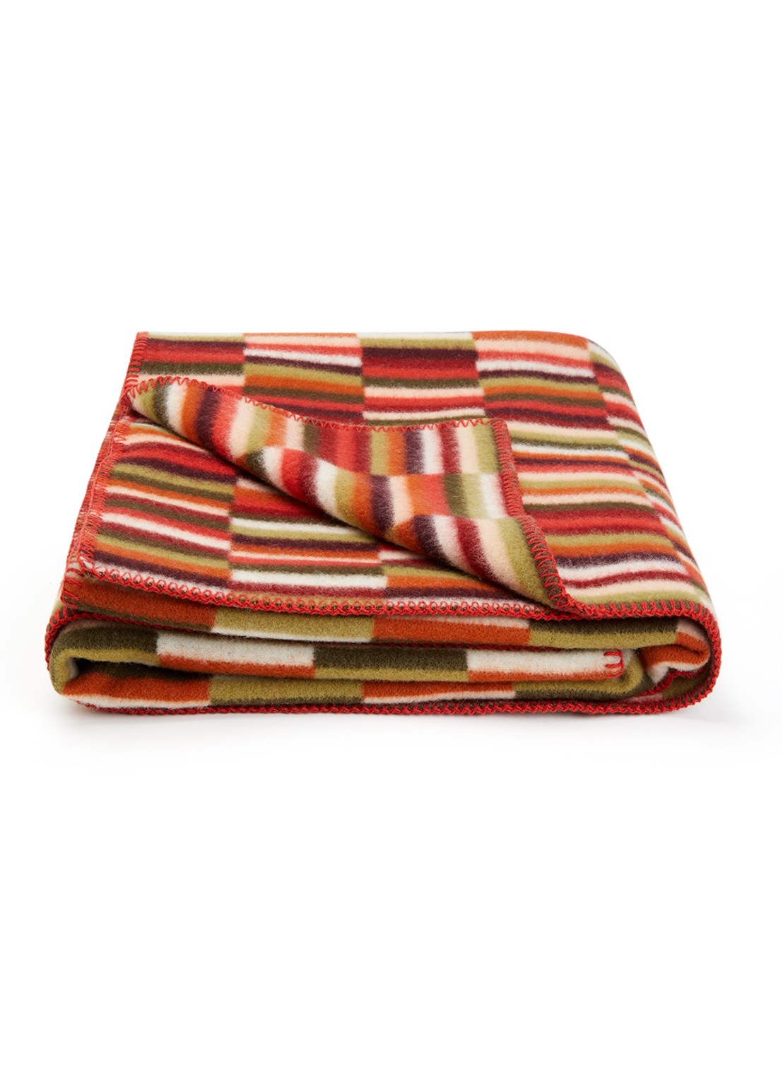Røros Tweed Ida plaid van scheerwol 135 x 200 cm - voorkant rood