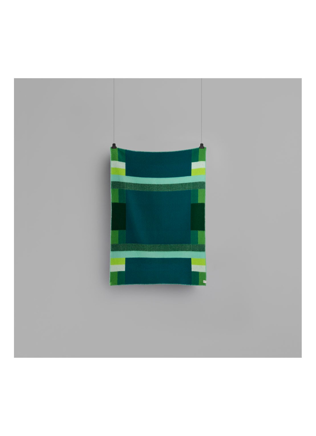 Røros Tweed Mikkel plaid van wol 135 x 200 cm - detail 5 groen
