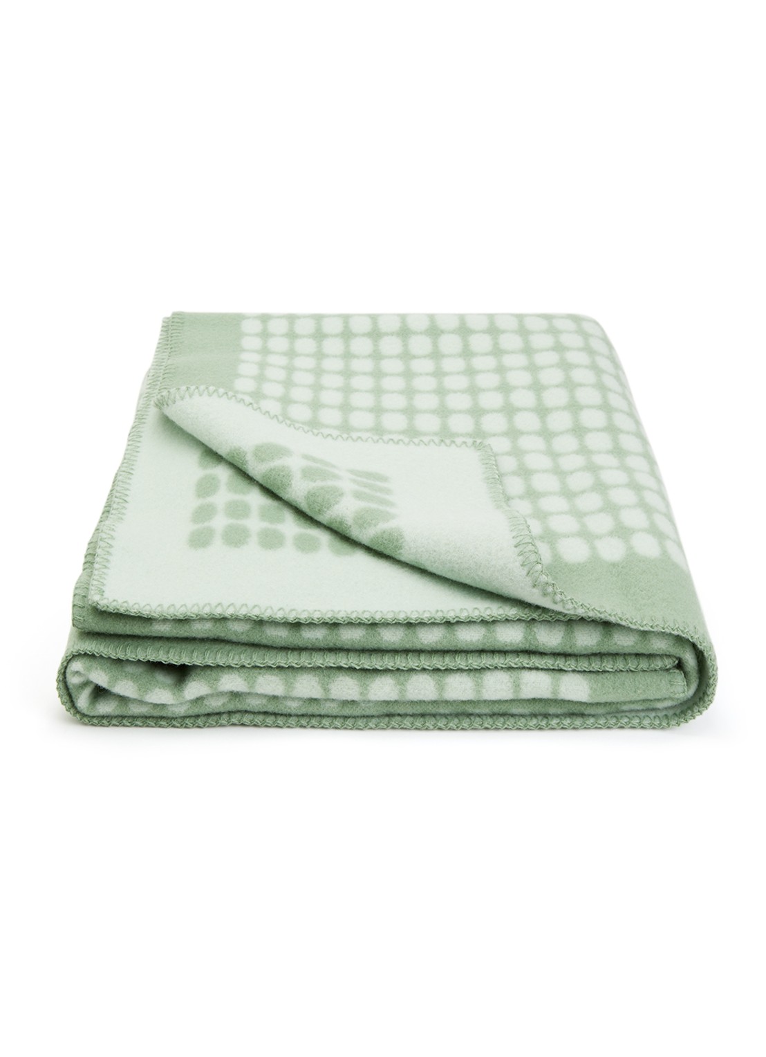 Røros Tweed Palette plaid van scheerwol 135 x 200 cm - voorkant 2 mint