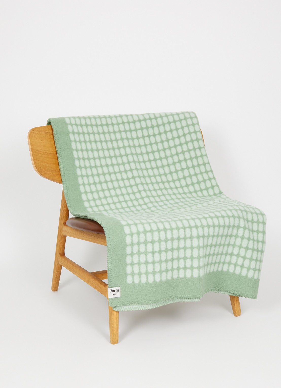 Røros Tweed Palette plaid van scheerwol 135 x 200 cm - voorkant 3 mint