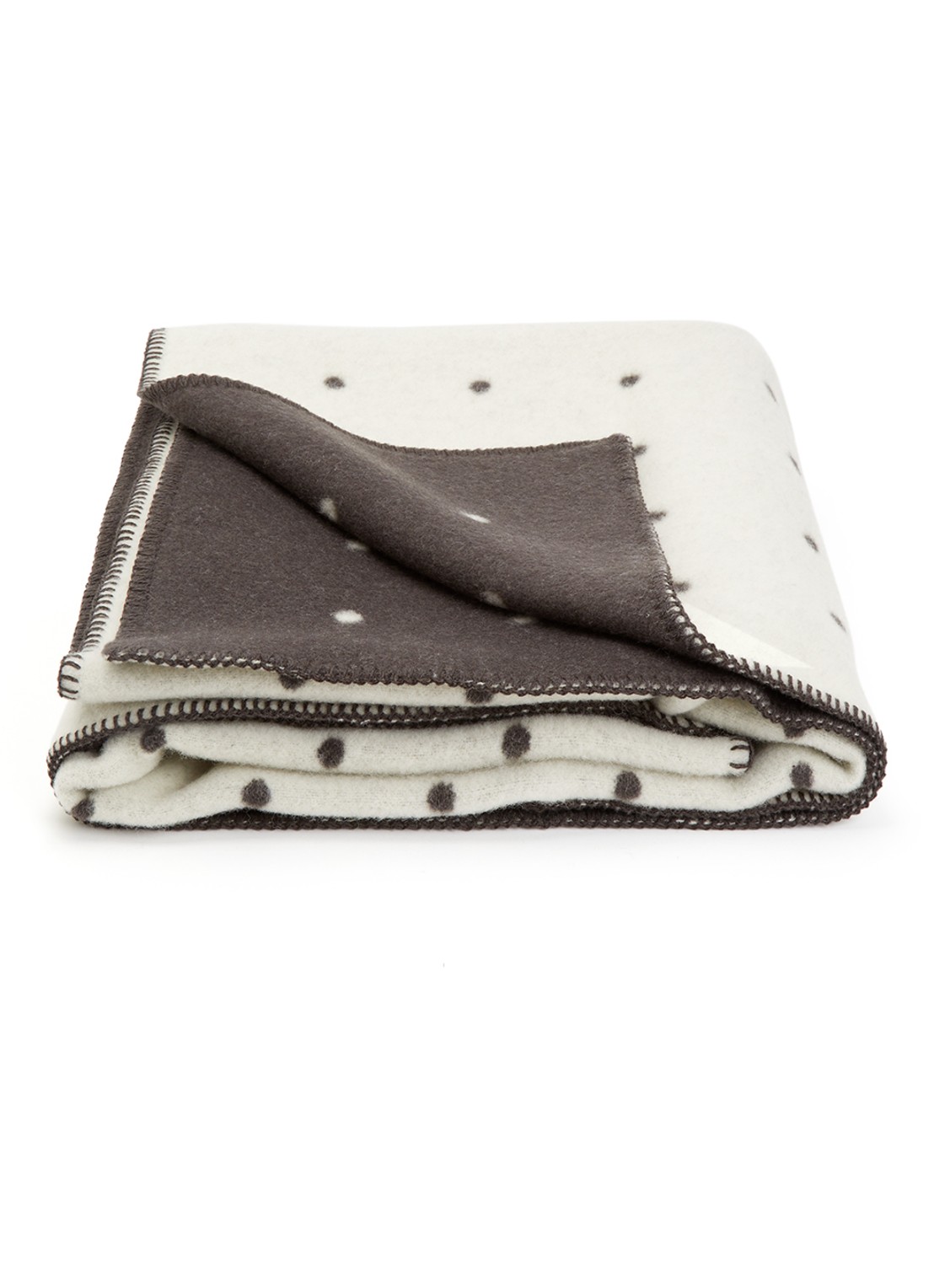 Røros Tweed Pastille plaid van scheerwol 135 x 200 cm - voorkant 2 zwart