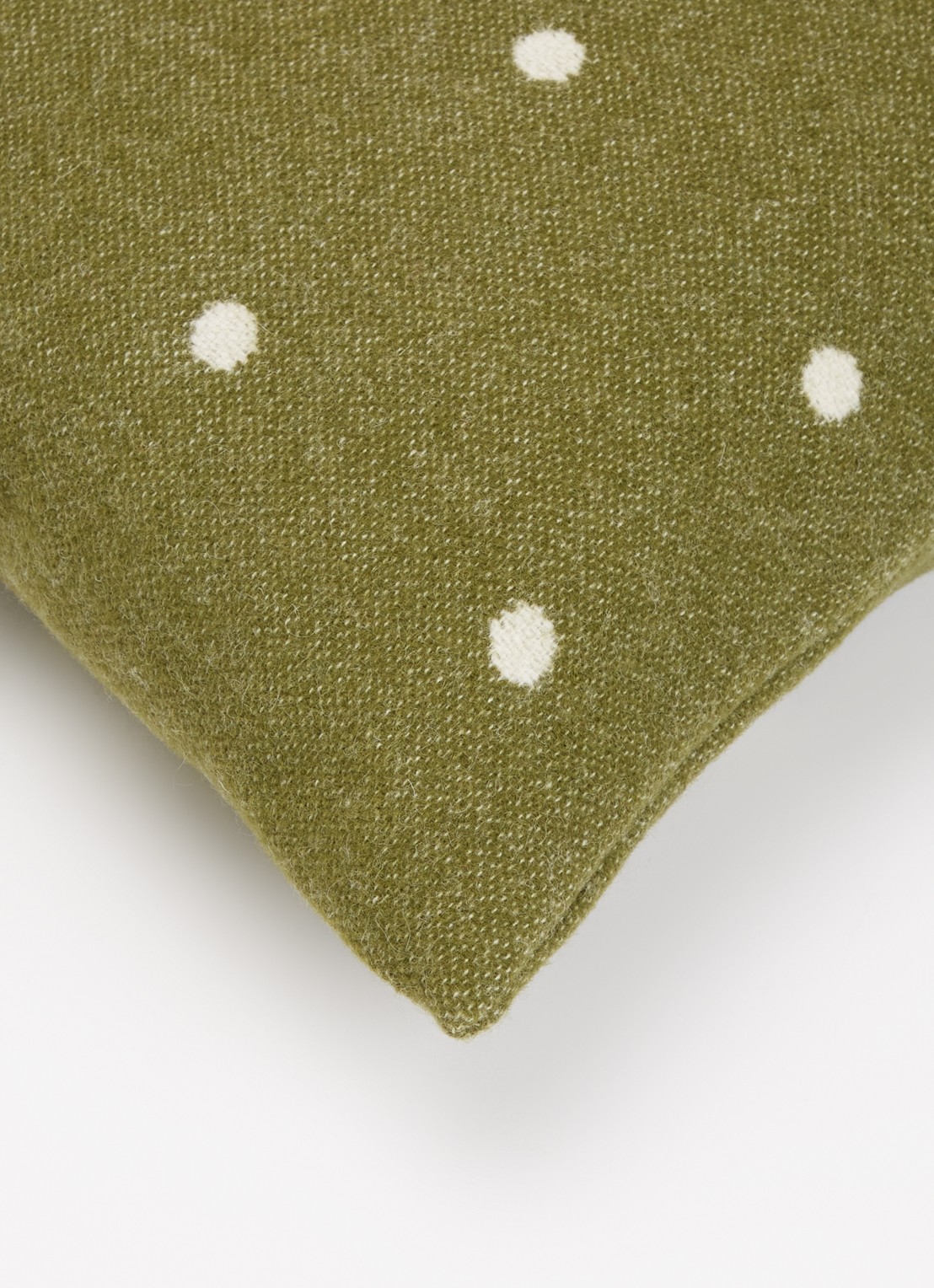 Røros Tweed Pastille sierkussen 50 x 50 cm   - detail 2 groen