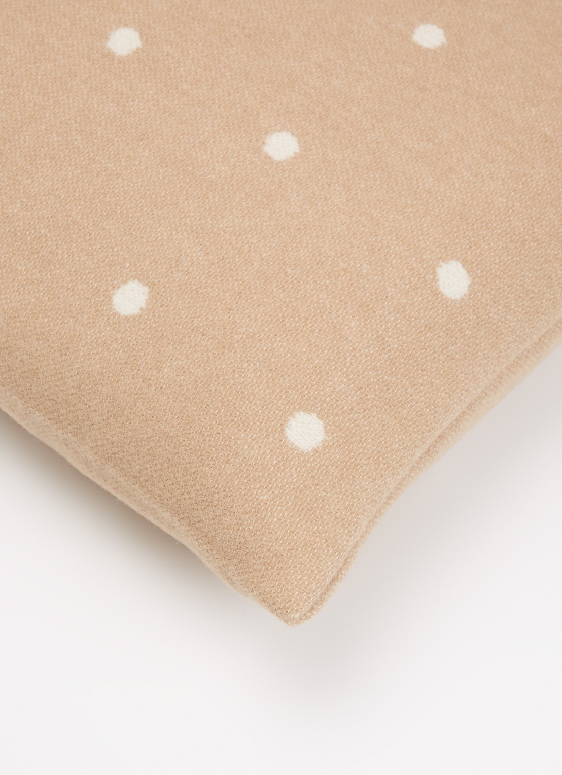 Røros Tweed Pastille sierkussen 50 x 50 cm - detail 4 beige