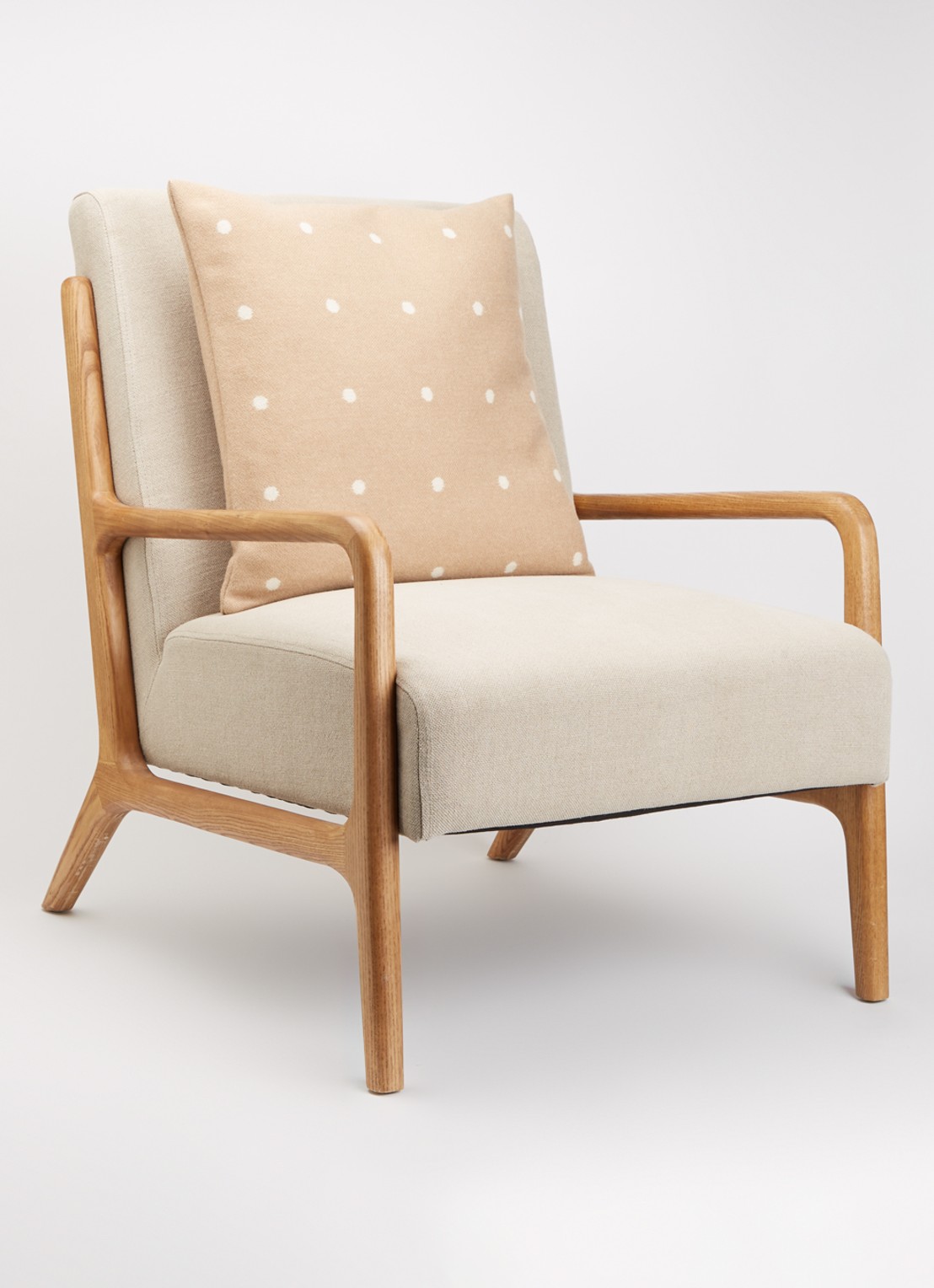 Røros Tweed Pastille sierkussen 50 x 50 cm - voorkant 2 beige