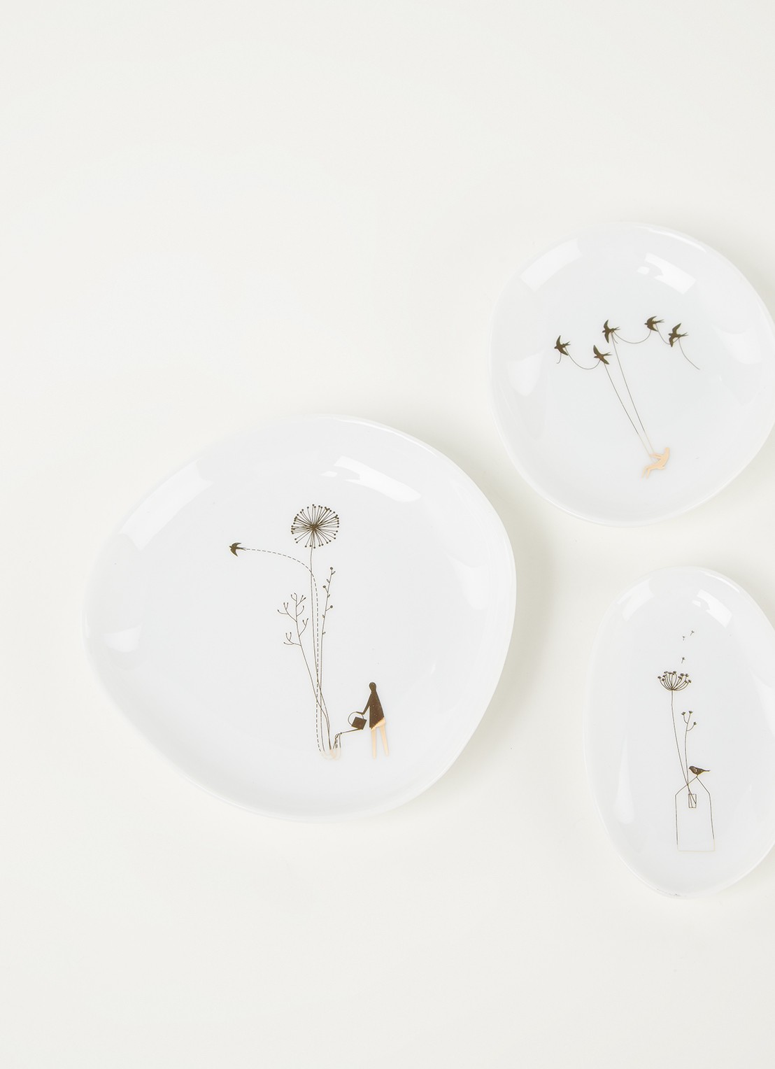 Rader Wonderland schaal set van 3 - detail wit