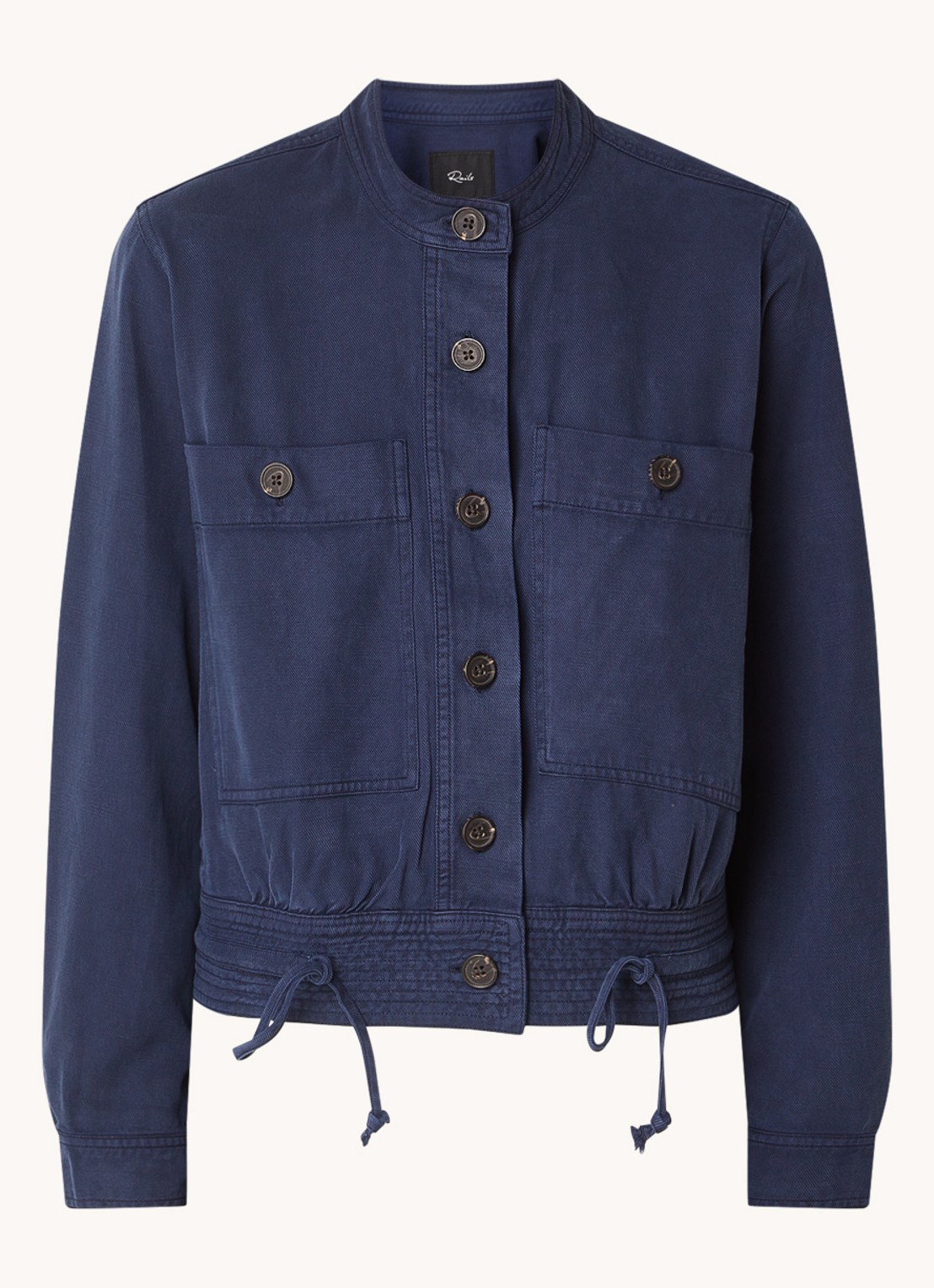 Rails Alma jack  met borst- en steekzakken - voorkant donkerblauw