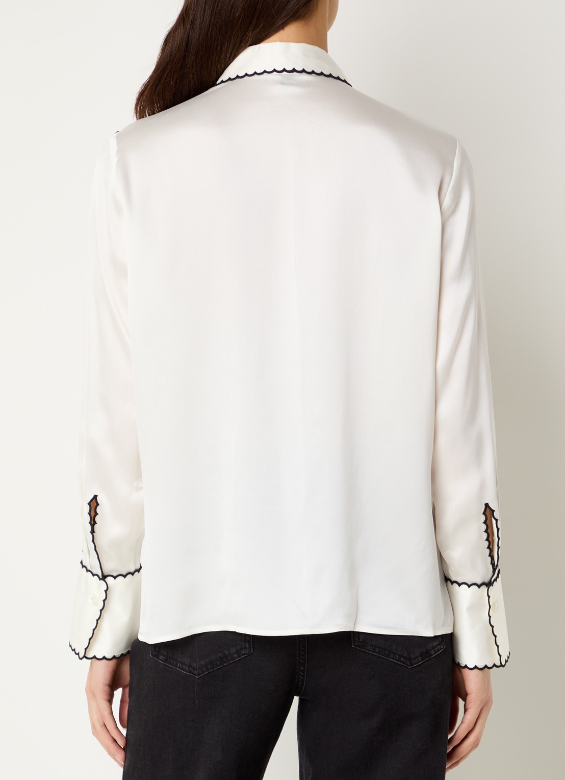 Rails Aloise blouse van zijde  - achterkant 3 ivoor