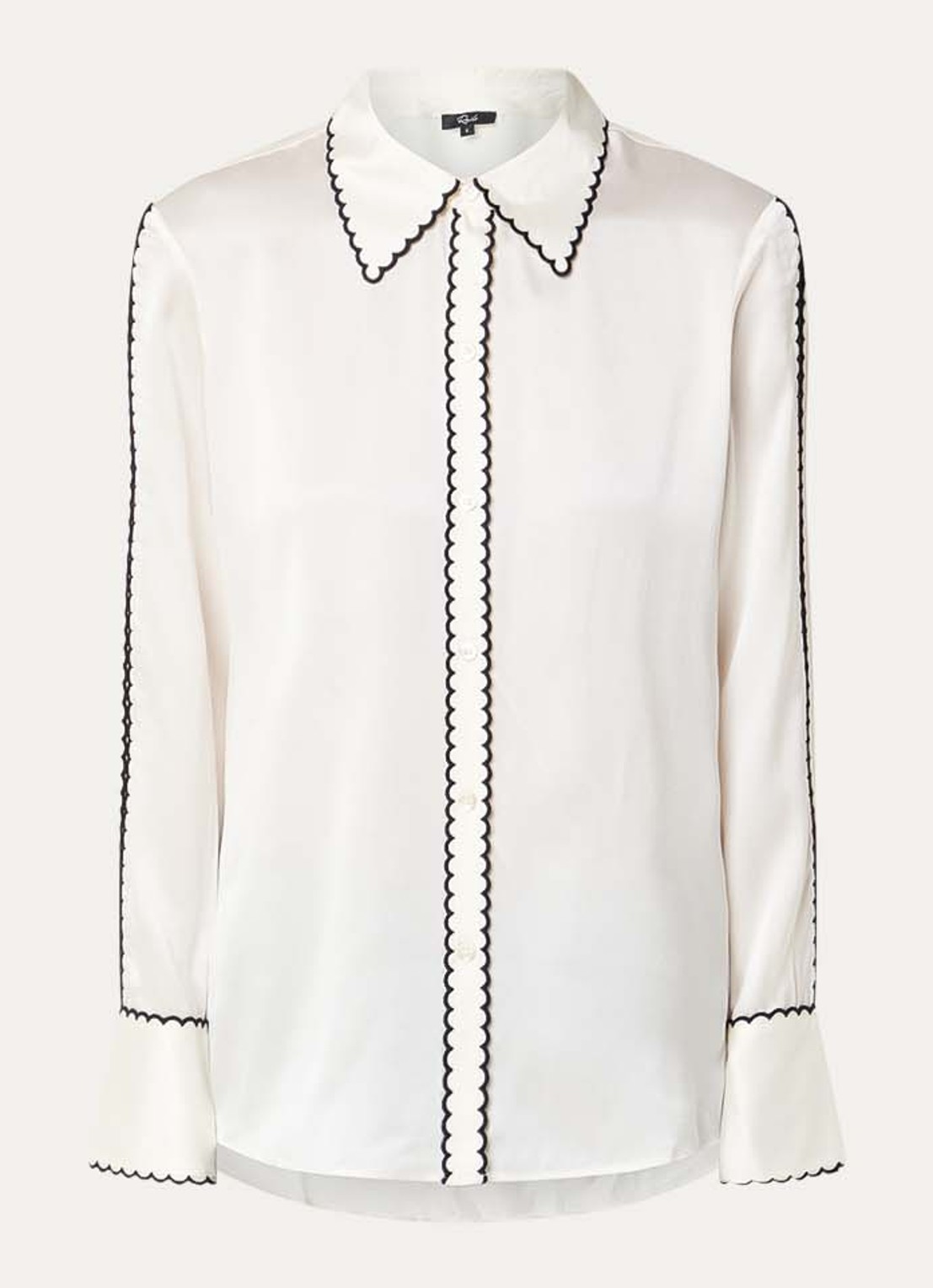 Rails Aloise blouse van zijde  - voorkant ivoor