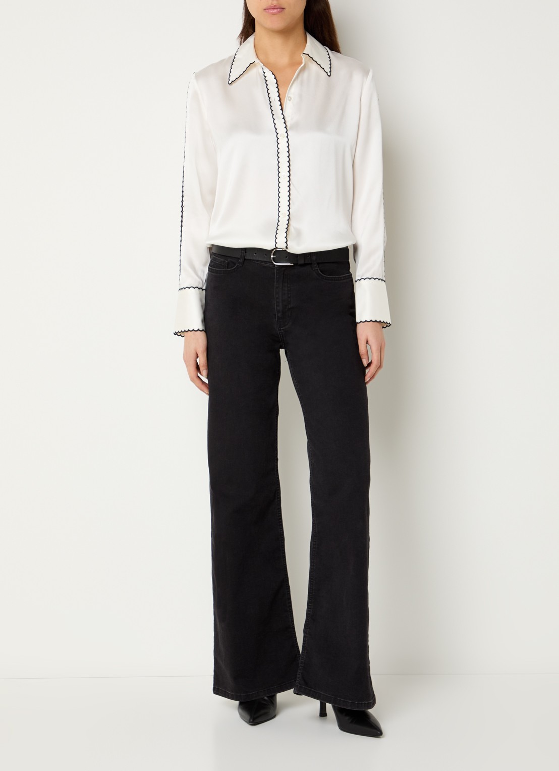 Rails Aloise blouse van zijde  - voorkant 2 ivoor