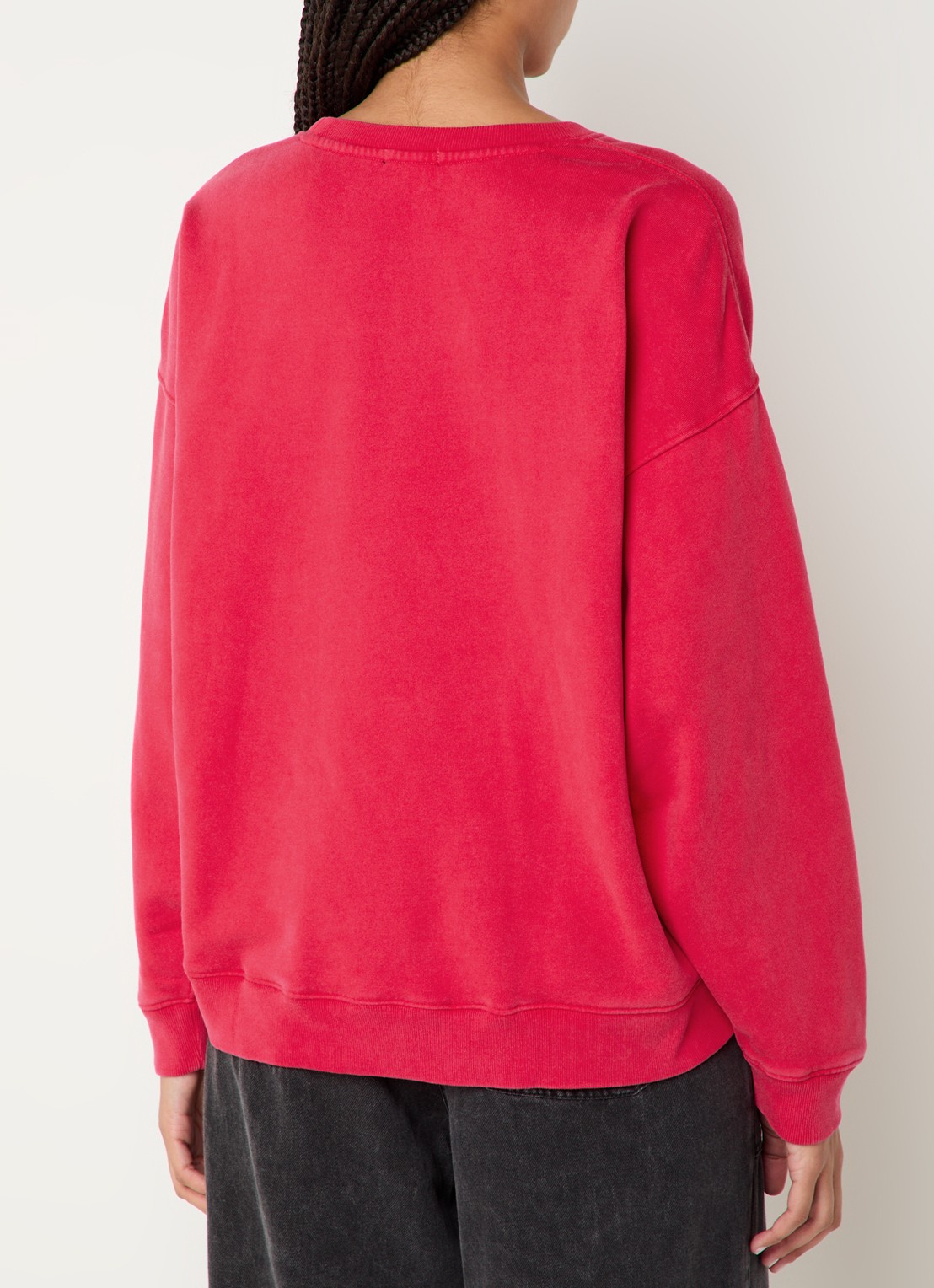 Rails Anniversary sweater met logoprint - achterkant 4 koraalrood