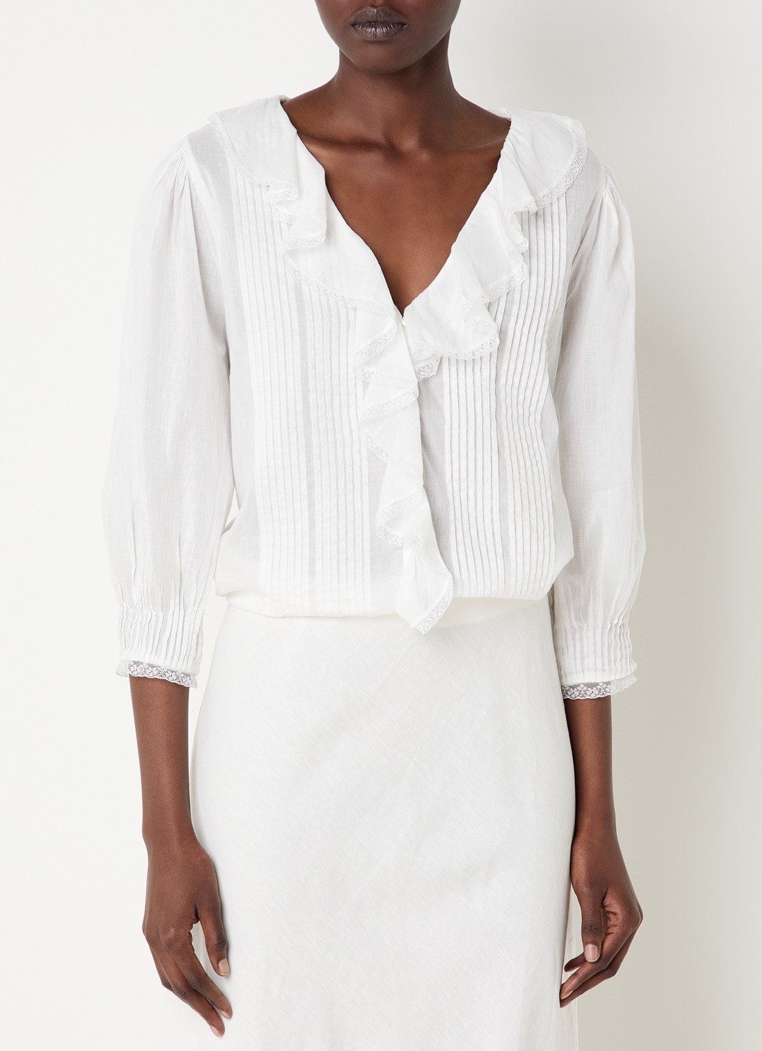 Rails Blouse met volant - detail 4 wit
